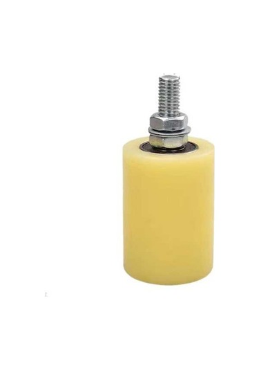 Pazly Elektrikli Kapı İçin Rulman Kılavuz Tekerlek Naylon Kasnak, Height 7cm, Sarı Sarı