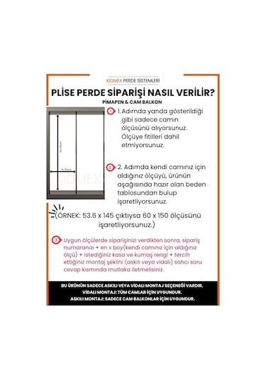 Krem Plise Katlanır Cam Balkon Perdesi - Ofis Perdesi - Salon Perdesi - 005 Krem