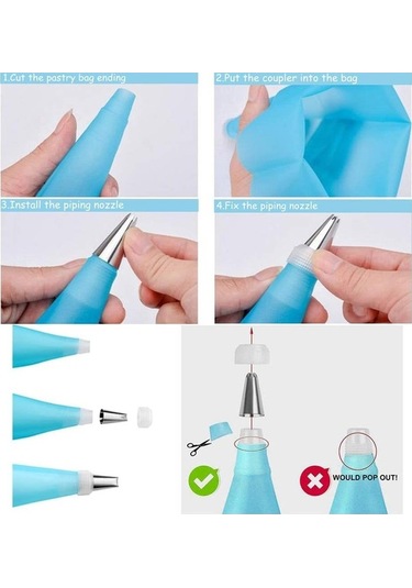 Maoyaya Boru Çantası Ve Uçları, Kek Dekorasyon, Fırın Malzemeleri Kit, Cupcake Buzlama İpuçları ham