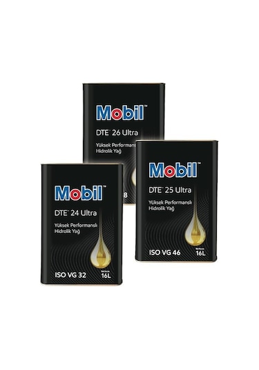 Mobil Dte 25 Ultra Yüksek Performanslı Hidrolik Yağı Teneke 16 L
