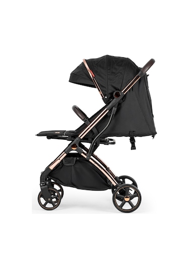Popypapa Fusion Gold Kabin Boy Tek Elle Kolay Katlanır Pratik Bebek Arabası Siyah