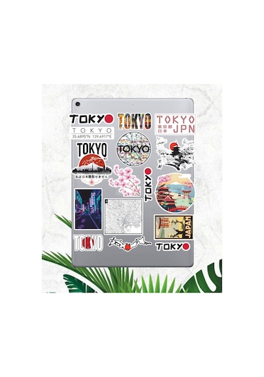 Japonya - Tokyo Temalı Sticker Seti Bullet Journal Sticker Defter Çıkartma Scrapbook Diğer