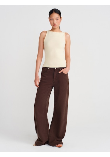 Dilvin 21048 Halter Yaka Top-açık Sarı Açık Sarı