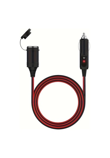 Honeybeeshop 1 Adet Obho Agir Hizmet 3 5m Araba Sigara Atesleme Ucu Uzatma Kablosu 16awg 12 24v Erkekten Disli Baglanti 15a Sigortali Led Gostergeli