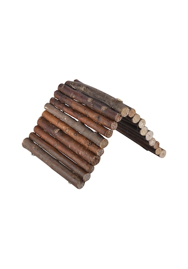 Xindoker Evcil Hayvanlar İçin Doğal Ahşap Saklanma Evi, Sürüngen Ve Kemirgenler İçin Orta Boy Dinlenme Alanı