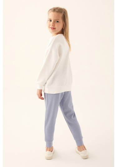 Frozen Krem Kız Çocuk Eşofman Takımı Krem