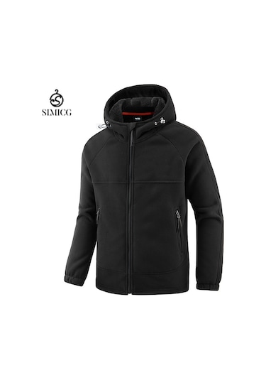 Sonbahar Ve Kış Aylarına Uygun, Polar Astarlı Ve Kalınlaştırılmış Erkek Polar Ceketler. Siyah