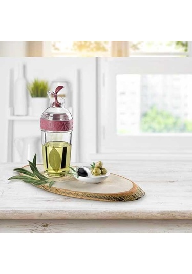 Cam Yağdanlık Fresh Ölçülü Yağ Şişesi Yağdanlık Çok Renkli