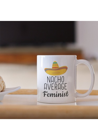 İngilizce Feminist Kupa, Bardak Kupalar, Kupa Tasarımları, Anneler Günü Hediyesi, Kahve Kupaları