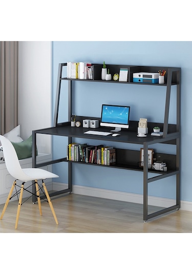 Luna Siyah Metal Çalışma Masası