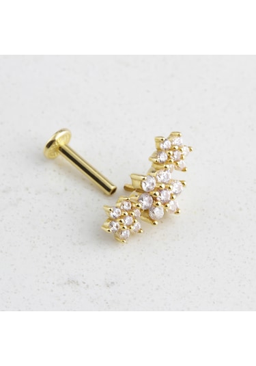 Glorria Altın Çiçek Tragus Piercing 59657101
