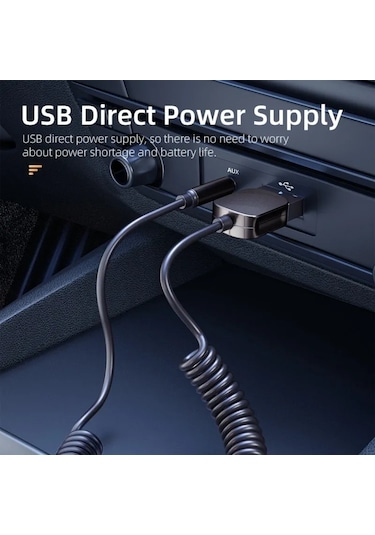 Essager Aux Bluetooth Mikrofonlu 3.5mm 5.0 Verici Araç Kiti