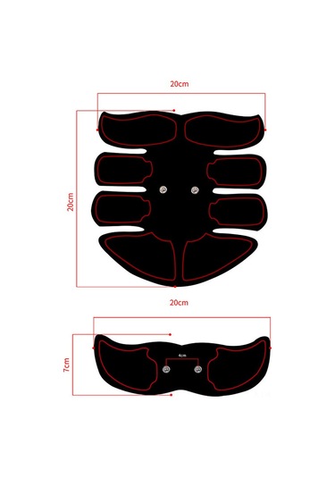 Vkemall Evde Kullananlar İçin Akıllı Kas Stimülatörü - Şarjlı Masaj Aleti, Vücut Geliştirme Aracı, Siyah Sarı 3'lü Set Siyah