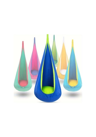 Maxaccess Pembe Asma Hamak Sandalye İç Mekan Dış Mekan 176kg Taşır Şişme Yastık Pembe