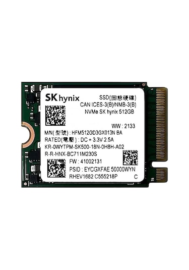 Skhynix BC901 512 GB 2230 M.2 Nvme SSD