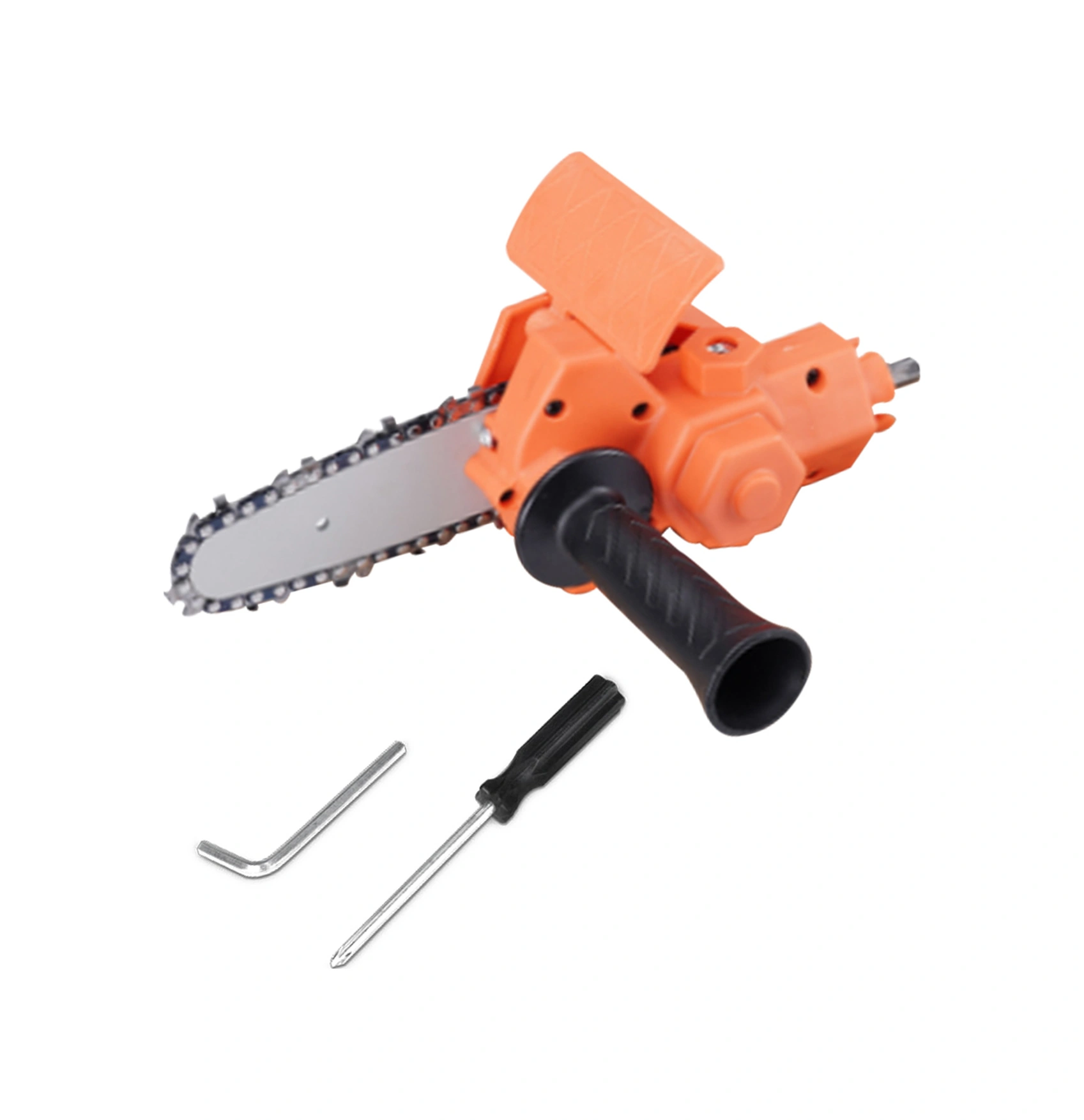 Hombey 4 İnç Elektrik Matkap Dönüştürücü, Zincirli Testere Aksesuar Seti, Ahşap İşleri, Mini, Portatif, Turuncu