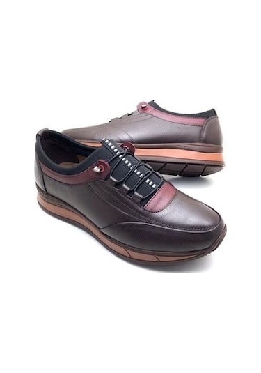 Derilax Hakiki Deri Tam Ortopedik Erkek Ayakkabı-Kahve Kahverengi