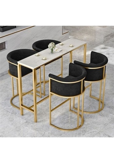 Danya Metal Gold Bar Sandalyesi Gold