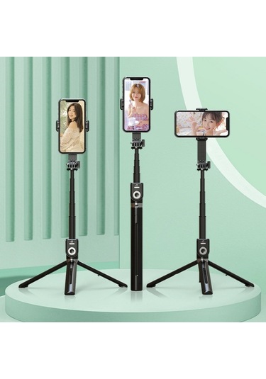 P80 1.33m Tiktok Uzaktan Kumanda Makyaj Aynası İle Entegre Bluetooth Selfie Stick, Boyut:p80 1.33m