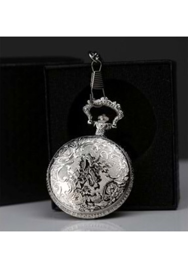 Özel Kutulu Gümüş Renkte Köstekli Saat