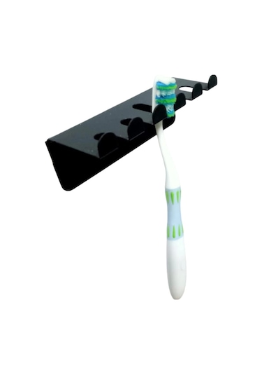 Ardini Kendinden Yapışkanlı Ve Vidalı Diş Fırçalık Mat Siyah Mat Siyah