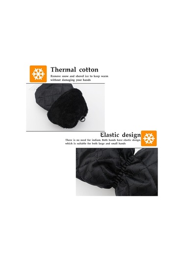 Sones Kalın Su Geçirmez Kar Temizleme Küreği Araba Sıcak Eldiven Mavi