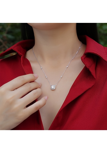 Zarif Kolye Zinciri Takı Gümüş