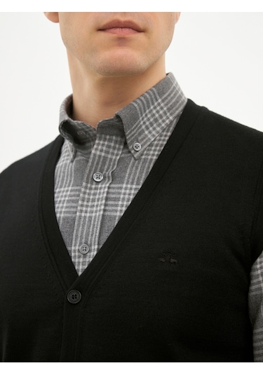 Karaca Erkek Regular Fıt Triko Yelek-siyah 114301007-07-xxl 121145 Siyah