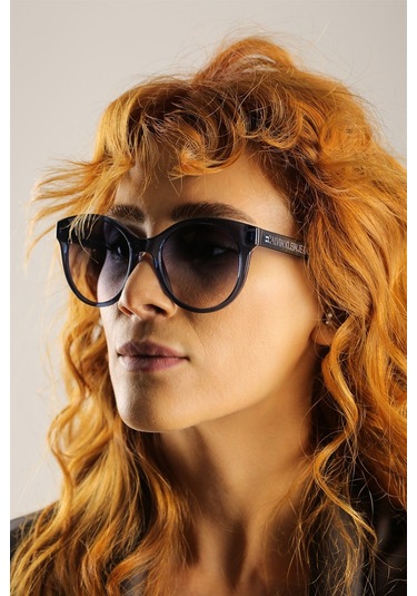 Calvin Klein Jeans Ckj 21628s 400 53 Kadın Yuvarlak Lacivert Kemik Güneş Gözlüğü