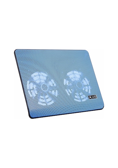 Reedark 17 İnç Altı Notebook Soğutucu, İki Fanlı Tasarım, İki Usb Besleme, Mavi Renk, Abs+demir Ağı Malzeme