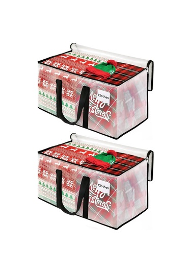 Youmex 2 Adet Taşıma Çantası - Büyük Kapasiteli, Su Geçirmez, Ev Ve Ofis Kullanıma Uygun, Yüksek Kaliteli Pp/pe Malzeme Şeffaf