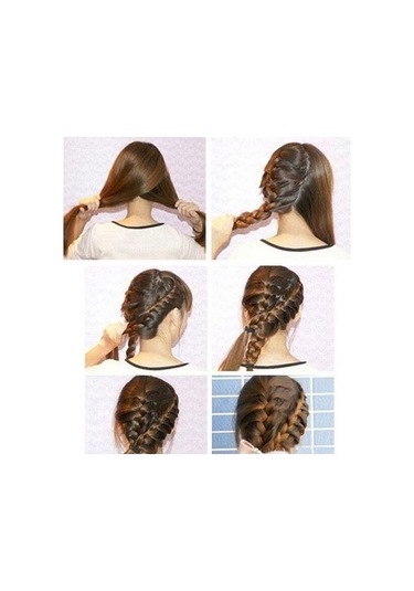 Siyah Balık Kılçığı Saç Örgü Fransız Örgü Aracı Rulo Sihirli Büküm Şekillendirici Bun Maker 1 Adet Siyah