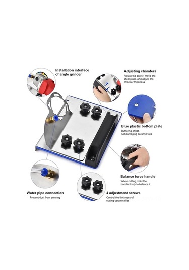 Besthome1 Metal 45 Derece Köşe Kesme Aracı - Seramik Taş İçin Zımbalı Tutucu