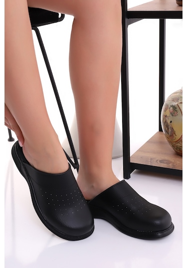 Hipokrat Hp600 Ortopedik Sabo Terlik Doktor Hemşire Hastane Aşçı İş Terliği Siyah