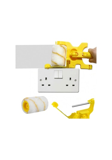 Temiz Kesim Boya Kenar Fırçası, Çok İşlevli Çıkarılabilir Temizleme Fırçası Duvar Tavan İçin Güvenli Aletler 1 Set Uzun Saplı