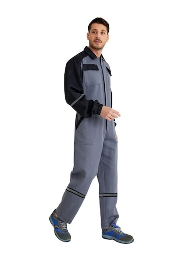 Şensel, Reflektörlü İş Tulumu-eko.- Gri-siyah -55e2382-