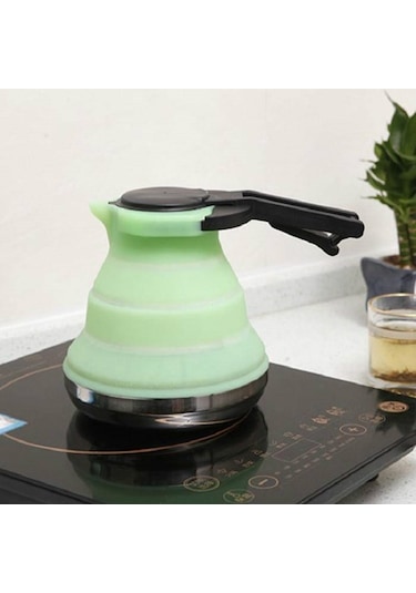 Mutfak Katlanabilir Silikon Su Kahve Demlik Gök Mavisi