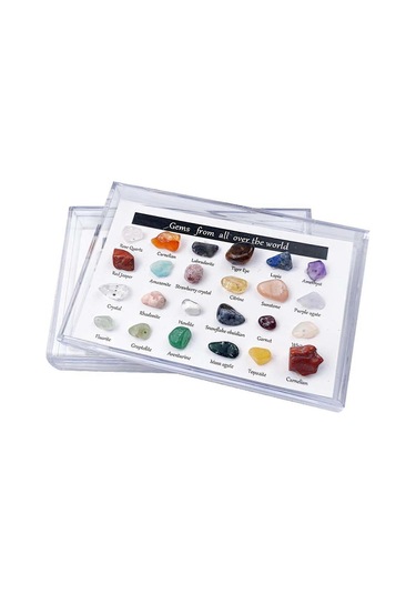 24 Parça Advent Takvimi Mineral Kaya Noel Geri Sayım Oyuncakları Kristal Mücevher Koleksiyonları Hediyeler