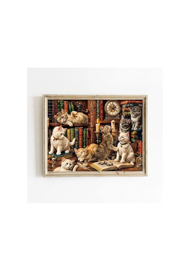 20090 Puzzle 500 Cats İn The Library