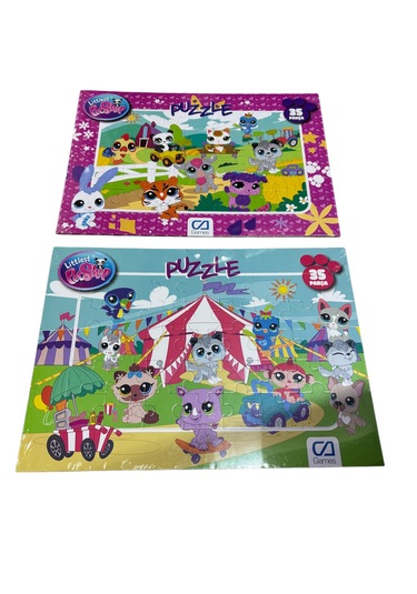 Ca Games Iki Adet Little Pet Shop 35 Parça Puzzle Çok Renkli