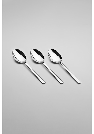 Dalyan Sade 12 Adet Tatlı Kaşık Takımı Gri