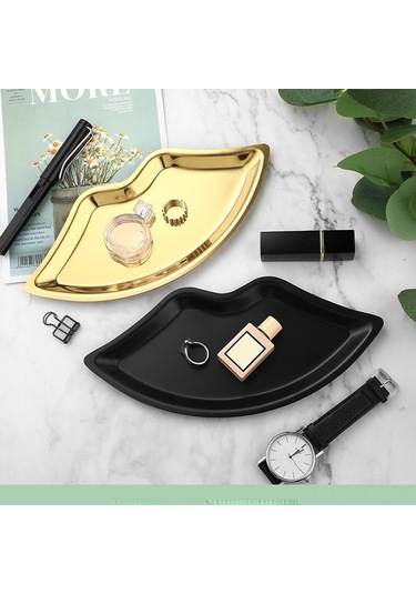 Shineyee Giriş Hallı Dekoratif Organizer: Yüksek Kaliteli Paslanmaz Çelik Gül Altın Renkli Aksesuar, Yüzük Ve Dekoratif Eşyalar İçin Saklama Tepsisi - Modern Minimalist Tasarım