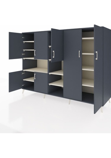 Kronos Dolap 13 Raflı 7 Kapaklı 220x59x163 Antrasit-antrasit/ayta Antrasit-antrasit/aytaşı