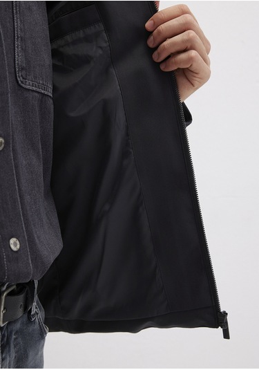 Mavi - Siyah Ceket 0110652-71379 Siyah