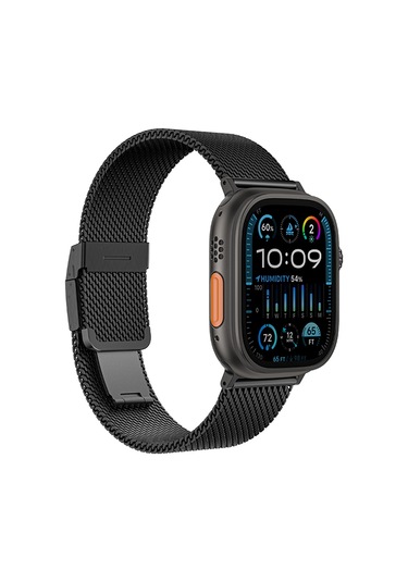 Watch 10 46mm Amazingthing Titan Premium Metal Hasır Kordon Siyah