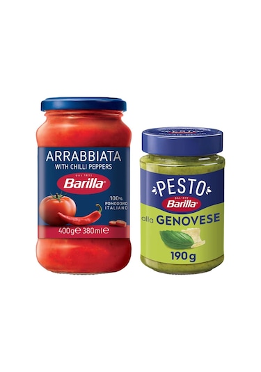 Barilla Pesto 190 Gr Ve Arrabiatta 400 Gr Makarna Sosu 2 Li Paket