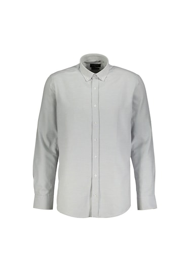 Finesuits Erkek Armürlü Gömlek 2422103053.armdr Gri