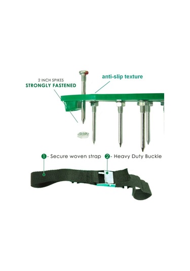 Bahçe Çim Bahçe Aletleri Çim Ripper Çivili Ayakkabılar 6 Metal Tokes Siyah