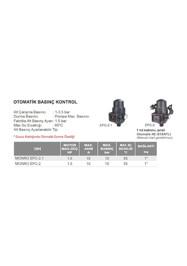 Atlantis Monro Epc-2.1 Otomatik Basınç Kontrol (hidromat Kablosuz