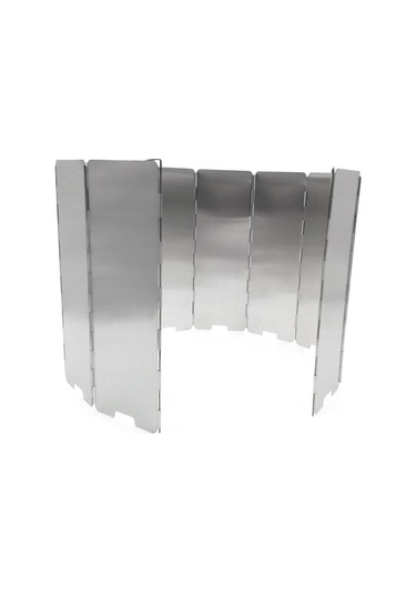 Ebitda Katlanabilir Kamp Ocak Rüzgar Kalkanı 10 Tabak Alüminyum, Rüzgar Dirençli, Kompakt Depolama Çantası Gümüş